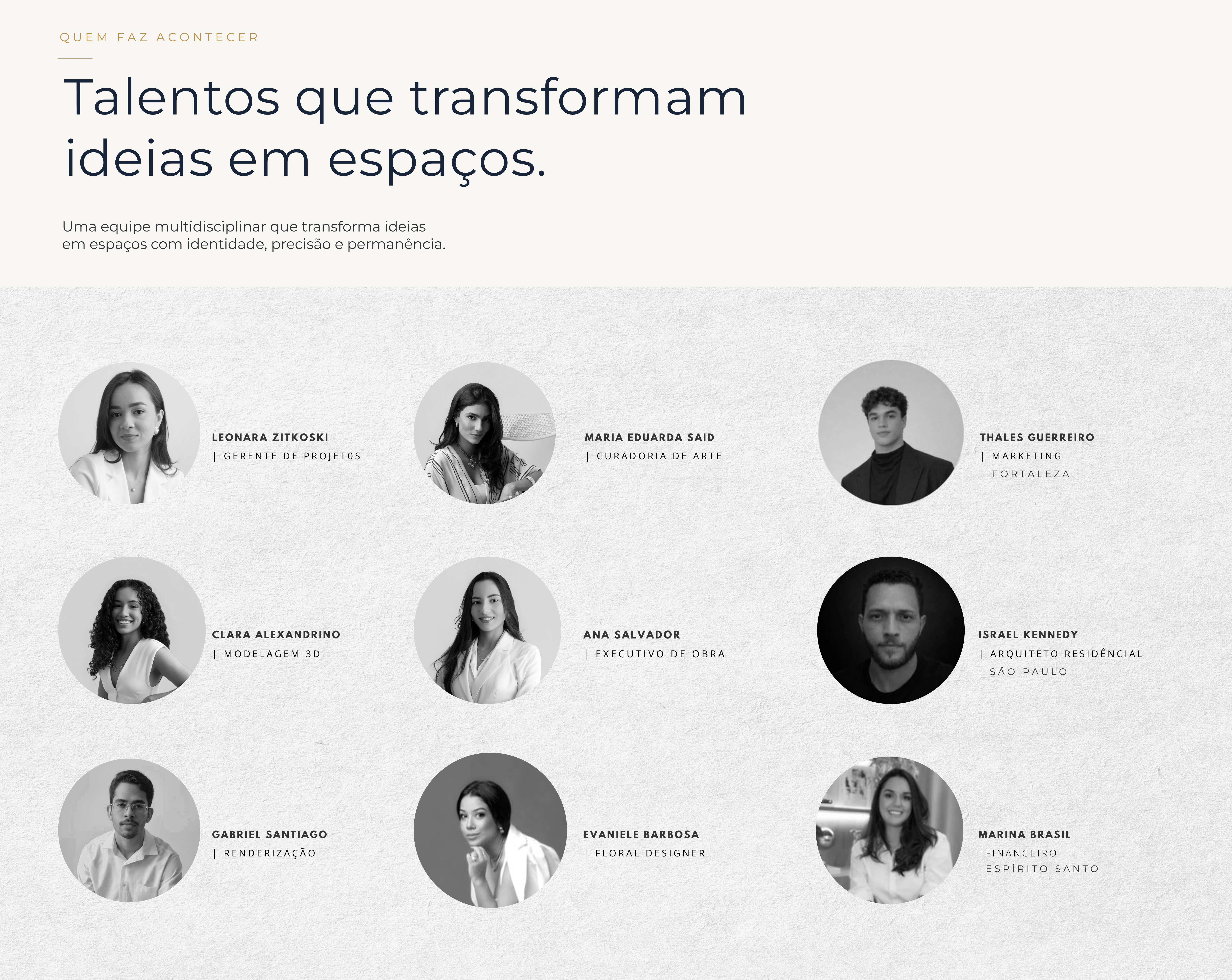 Equipe Thiago Barberino Arquitetura: talentos que transformam ideias em espaços